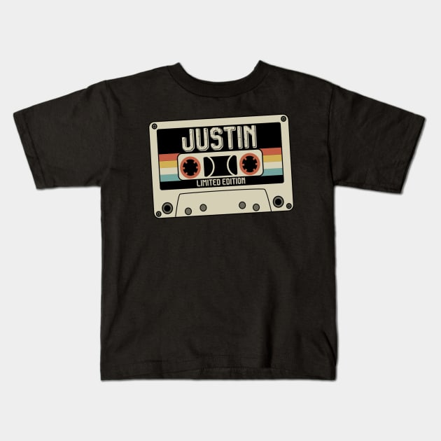 Justin - Limited Edition - Vintage Style Kids T-Shirt by Debbie Art